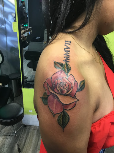 Explore mother and 3 sons tattoo ideas, creative tattoo ideas in Atlanta, available at Iron Palm Tattoos & Body Piercing Atlanta