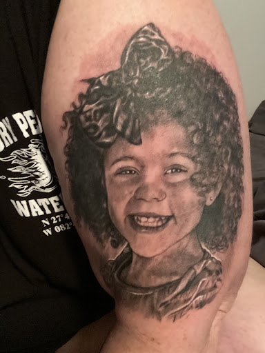 Explore wolf sleeve tattoo ideas, creative tattoo ideas in Belle Vernon, available at Black Star Tattoo