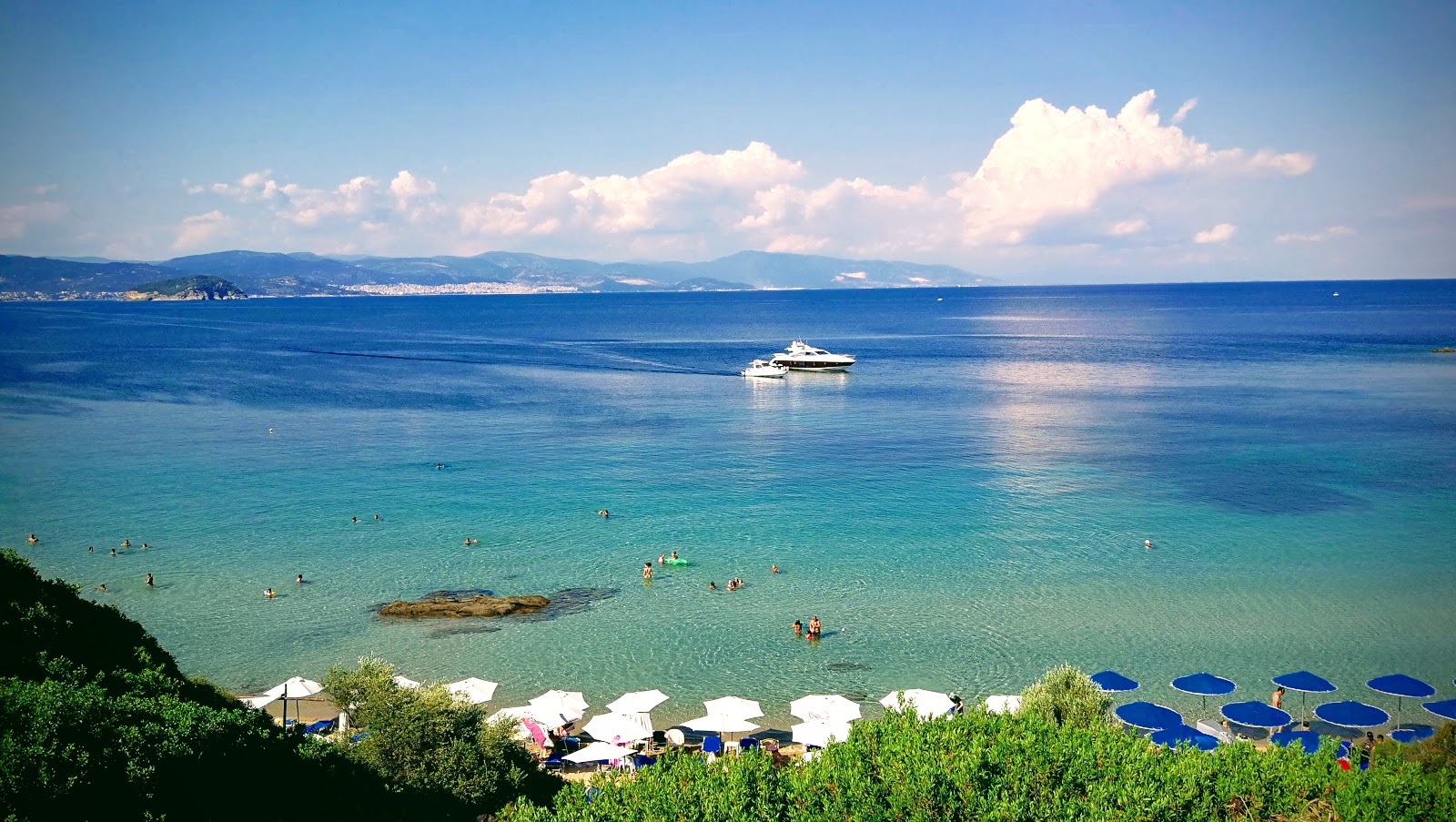 Photo of Vrasidas beach with blue pure water surface