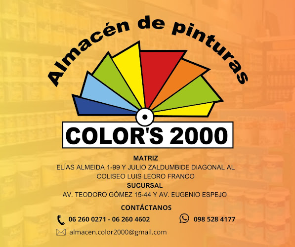 Opiniones de Almacén de pinturas COLOR 2000 en Ibarra - Tienda de pinturas