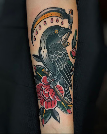 Explore halloween themed tattoo ideas, creative tattoo ideas in Spokane, available at Anchored Art Tattoo