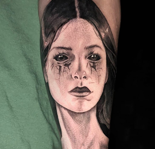 Explore dog sleeve tattoo ideas, creative tattoo ideas in Spokane, available at Anchored Art Tattoo