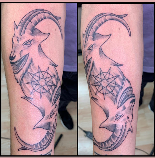 Explore space filler tattoo ideas, creative tattoo ideas in Kenosha, available at Kenosha Tattoo Company
