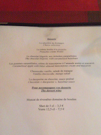 Restaurant L'Ange 20 à Paris menu
