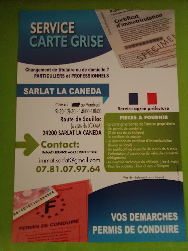 Agence d'immatriculation automobile CARTE GRISE SARLAT LA CANEDA Sarlat-la-Canéda