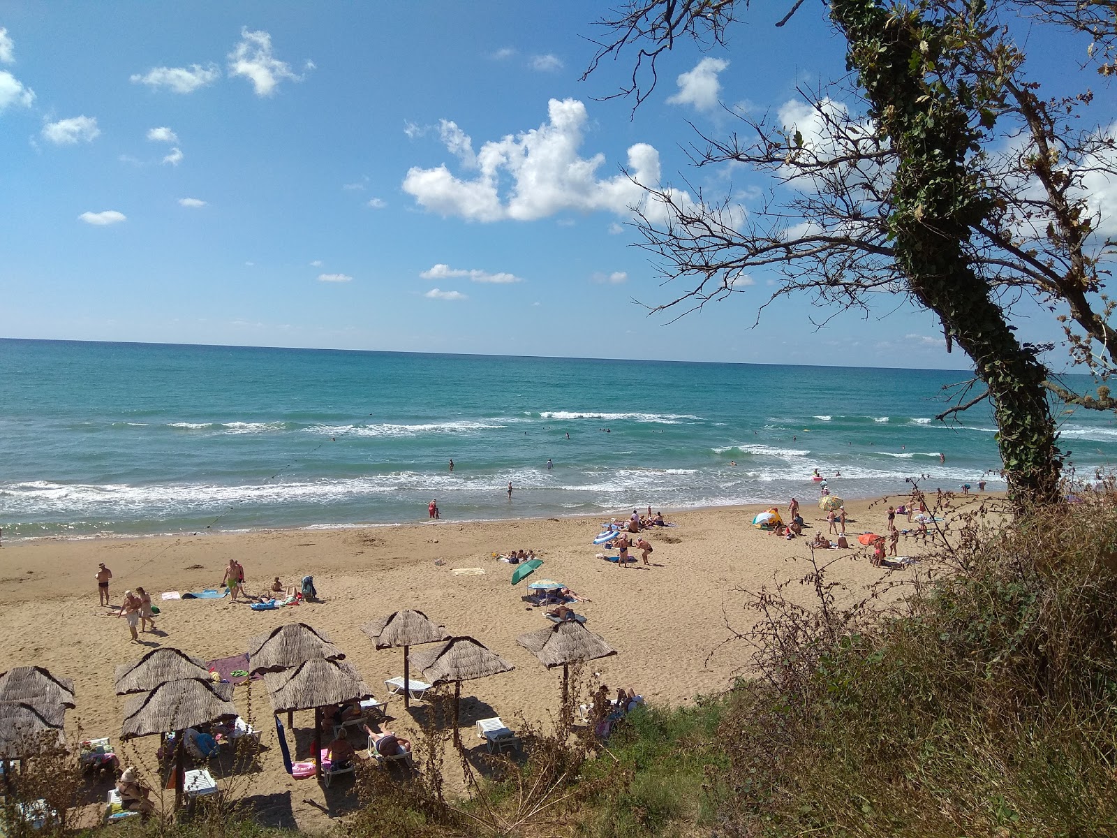 Foto van Vostok beach met beige zand oppervlakte