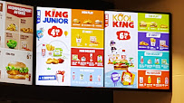 Restauration rapide Burger King à Trélissac (le menu)