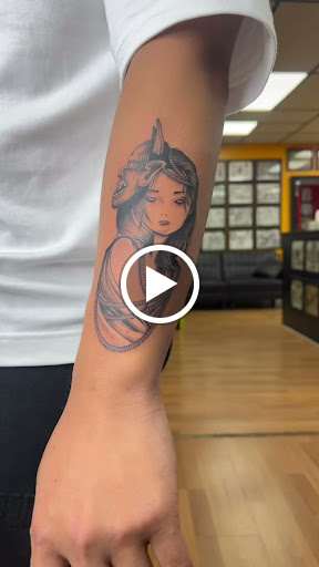 Explore afro samurai tattoo ideas, creative tattoo ideas in Abington, available at Tattoo Galaxy (Abington) Piercing and Custom Tattoos