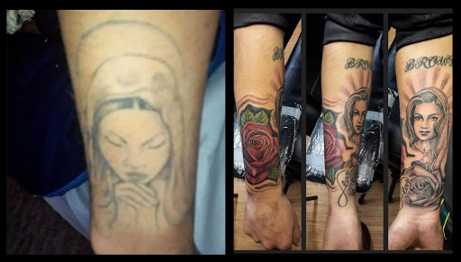 Explore drug dealer tattoo ideas, creative tattoo ideas in Tulia, available at Mister Placasos Tattoo Shop