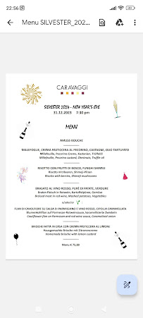 Menu / carte de Caravaggi Naturwein Bistro à Berlin