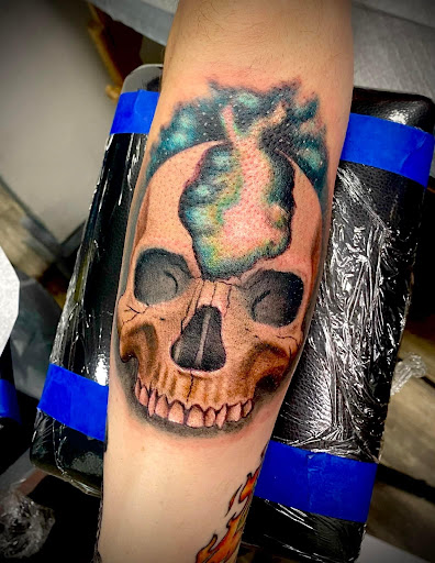 Explore silver lining tattoo ideas, creative tattoo ideas in Goose Creek, available at Red Kirin Tattoo