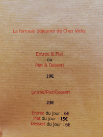 Menu / carte de Chez Vicky à Montreuil