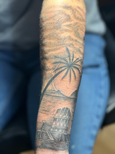 Explore leg tattoo ideas for men, creative tattoo ideas in Plattsburgh, available at Ink by Lace LLC