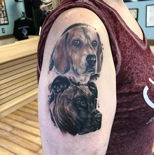 Explore random tattoo sleeve ideas, creative tattoo ideas in Marshfield, available at Out of the Blue Tattoo