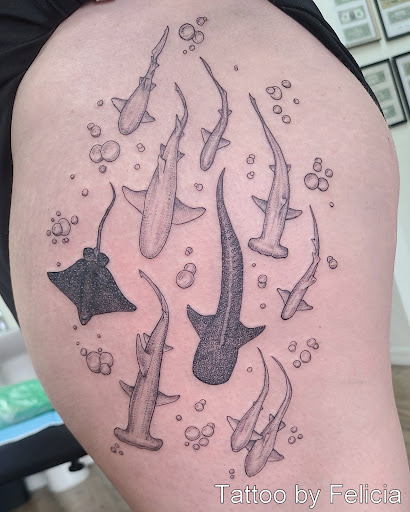 Explore mens full sleeve tattoo ideas, creative tattoo ideas in Fort Myers, available at Tiger Lotus Tattoo and Piercing