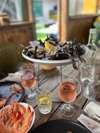 Plats et boissons du Bar-restaurant à huîtres Cabane Nacrée - vue panoramique sur le bassin à Andernos-les-Bains - n°12