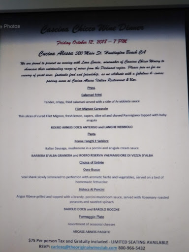 Italian Restaurant «Cucina Alessá», reviews and photos, 520 Main St, Huntington Beach, CA 92648, USA