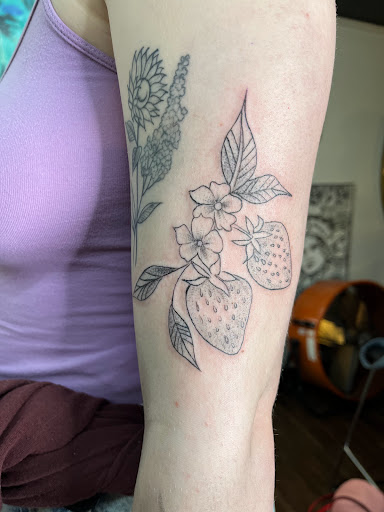 Explore patchwork sleeve tattoo ideas, creative tattoo ideas in Vancouver, available at Sacred Yeti Tattoos