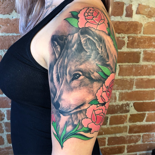 Explore aphrodite tattoo ideas, creative tattoo ideas in Buffalo, available at The Tilted Rose Tattoo