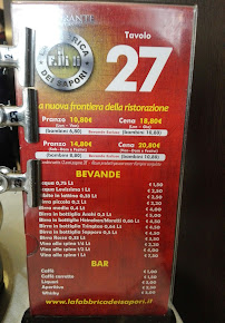 La Fabbrica dei Sapori à Buccinasco menu