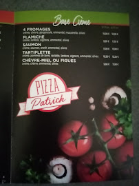 Menu / carte de Pizza patrick à Caniac-du-Causse