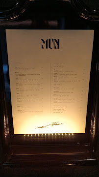 Mun à Paris menu
