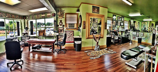 Explore paintbrush tattoo ideas, creative tattoo ideas in Shreveport, available at Red Handed Tattoo