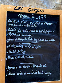 Les Garçons à Villefranche-sur-Mer menu