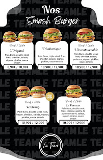 Restaurant LE TeaM à Tours (la carte)