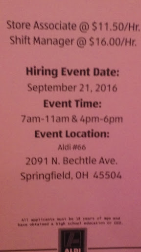 Supermarket «ALDI», reviews and photos, 2091 N Bechtle Ave, Springfield, OH 45504, USA