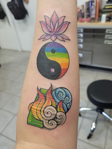 Find best friend tattoo idea for your next unique tattoo in Odessa at Black Cat Tattoo Company