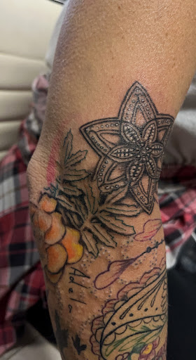 Explore patchwork tattoo ideas male, creative tattoo ideas in Sunbury, available at Spot of Ink