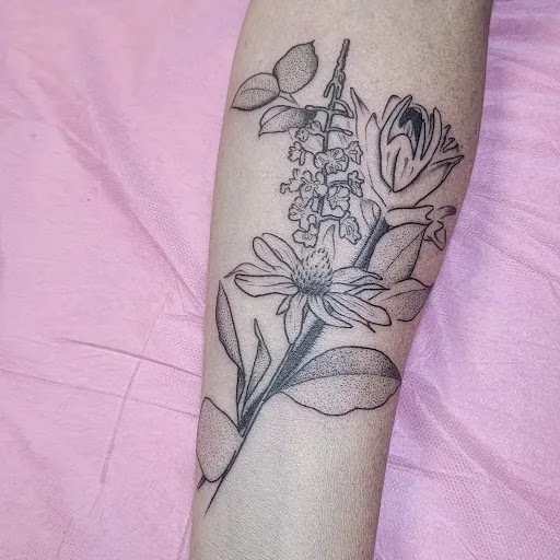 Explore tattoo background filler ideas, creative tattoo ideas in Carbondale, available at Bonedale Tattoo