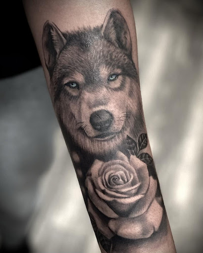 Find archangel tattoo ideas for your next unique tattoo in Goose Creek at Red Kirin Tattoo