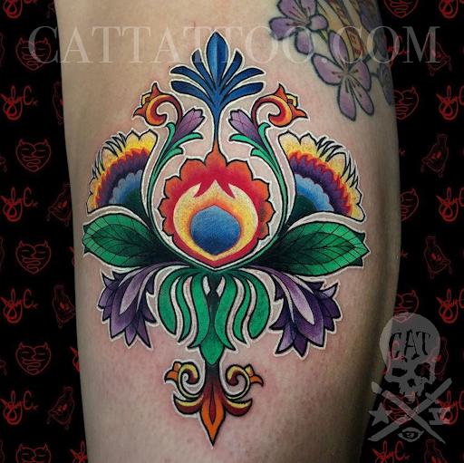 Explore spain tattoo ideas, creative tattoo ideas in Addison, available at Cat Tattoo