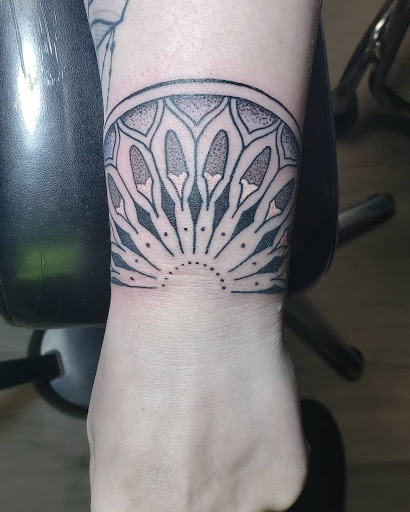 Explore male calf tattoo ideas, creative tattoo ideas in Amherst, available at Apothecary Tattoo