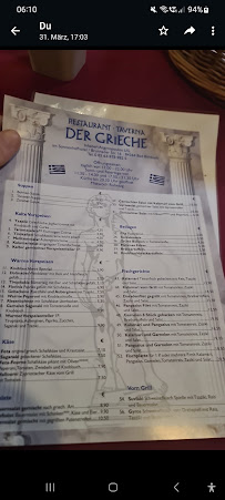 Menu / carte de Der Grieche à Bad Birnbach
