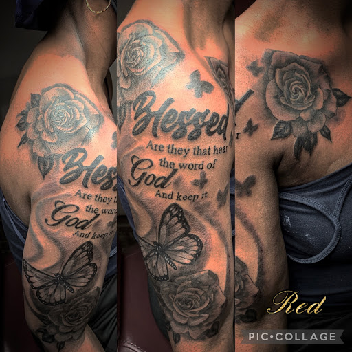 Explore tech tattoo ideas, creative tattoo ideas in New York, available at Redink Tattoo Studio