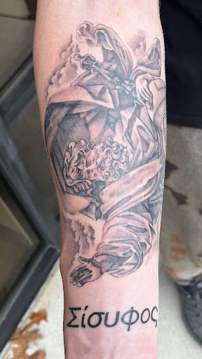 Explore western sleeve tattoo ideas, creative tattoo ideas in High Point, available at 21 Aces Tattoo Co.