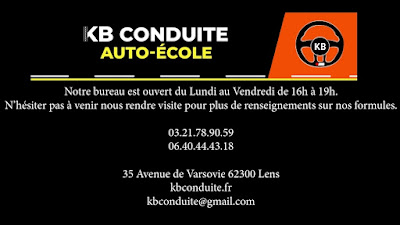 Kb conduite auto moto école à Lens