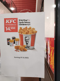 Kentucky Fried Chicken à Cologne menu