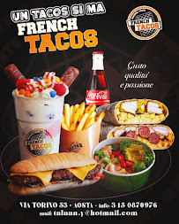 Menu / carte de French Tacos à Aosta