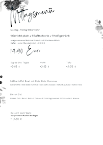 Palmtreeclub à Munich menu