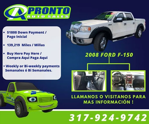 Used Car Dealer «Pronto Auto Sales», reviews and photos, 2545 Lafayette Rd, Indianapolis, IN 46222, USA