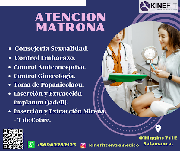 Horarios de KINEFIT Centro Integral de Salud.