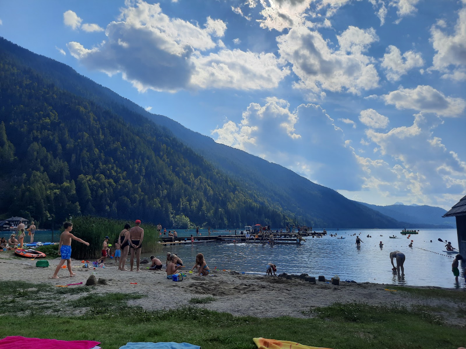 Photo of Freibad Weissensee with turquoise pure water surface