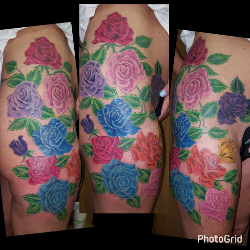 Explore quarter sleeve tattoo ideas for women, creative tattoo ideas in Oak Forest, available at Peace Of Art Tattoo And Art Studio
