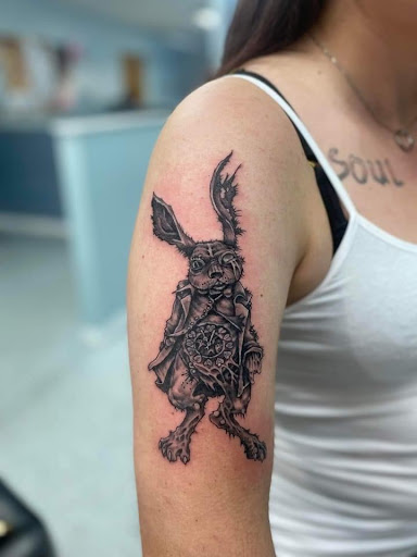 Explore skate tattoo ideas, creative tattoo ideas in Ocala, available at Beauty in a Canvas Tattoo and Art Gallery