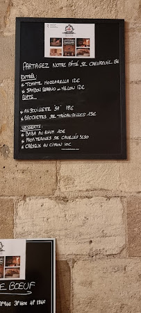 Ô QG à Bordeaux menu