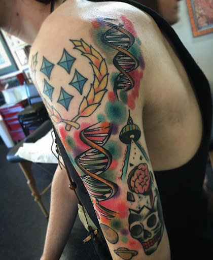 Explore tattoo ideas for three friends, creative tattoo ideas in Dekalb, available at Proton Tattoo